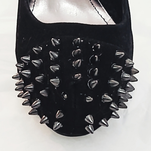 Vintage Y2K Killer Black Spike Platform 6" Heels - Picture 5 of 8